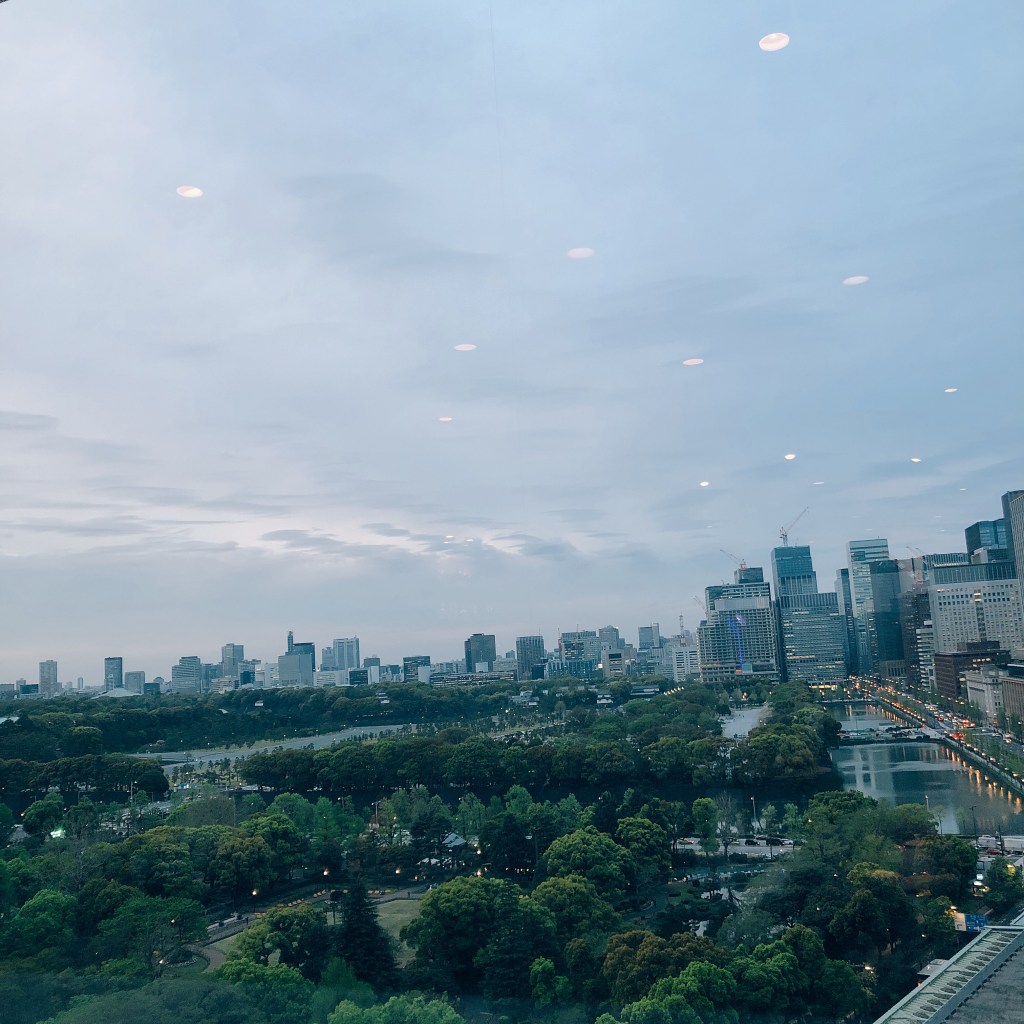 市内一望できるリビング